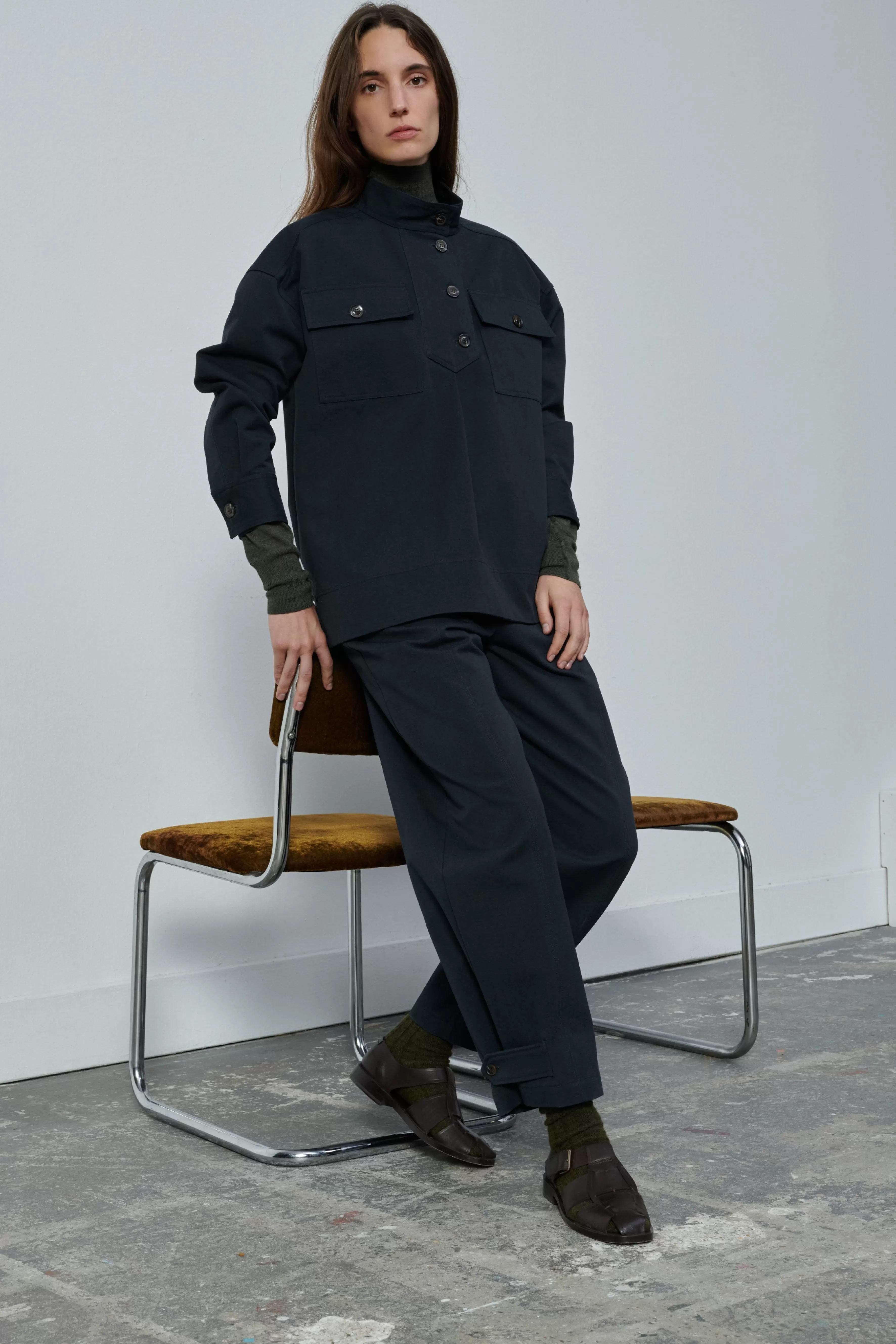 Shop Soeur BLOUSE WALTER Gris Anthracite