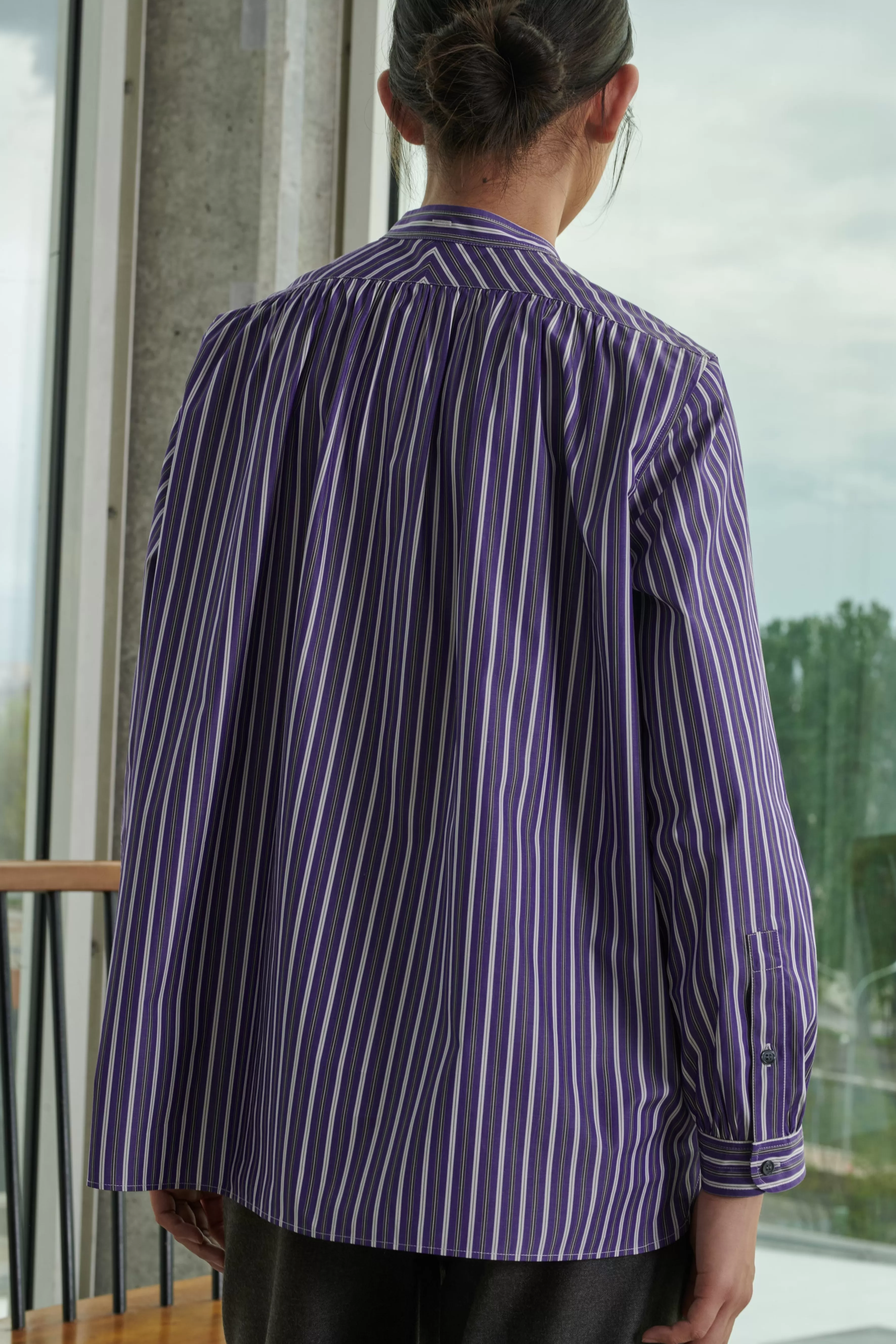 New Soeur CHEMISE FRANCHISE Violet/Ecru