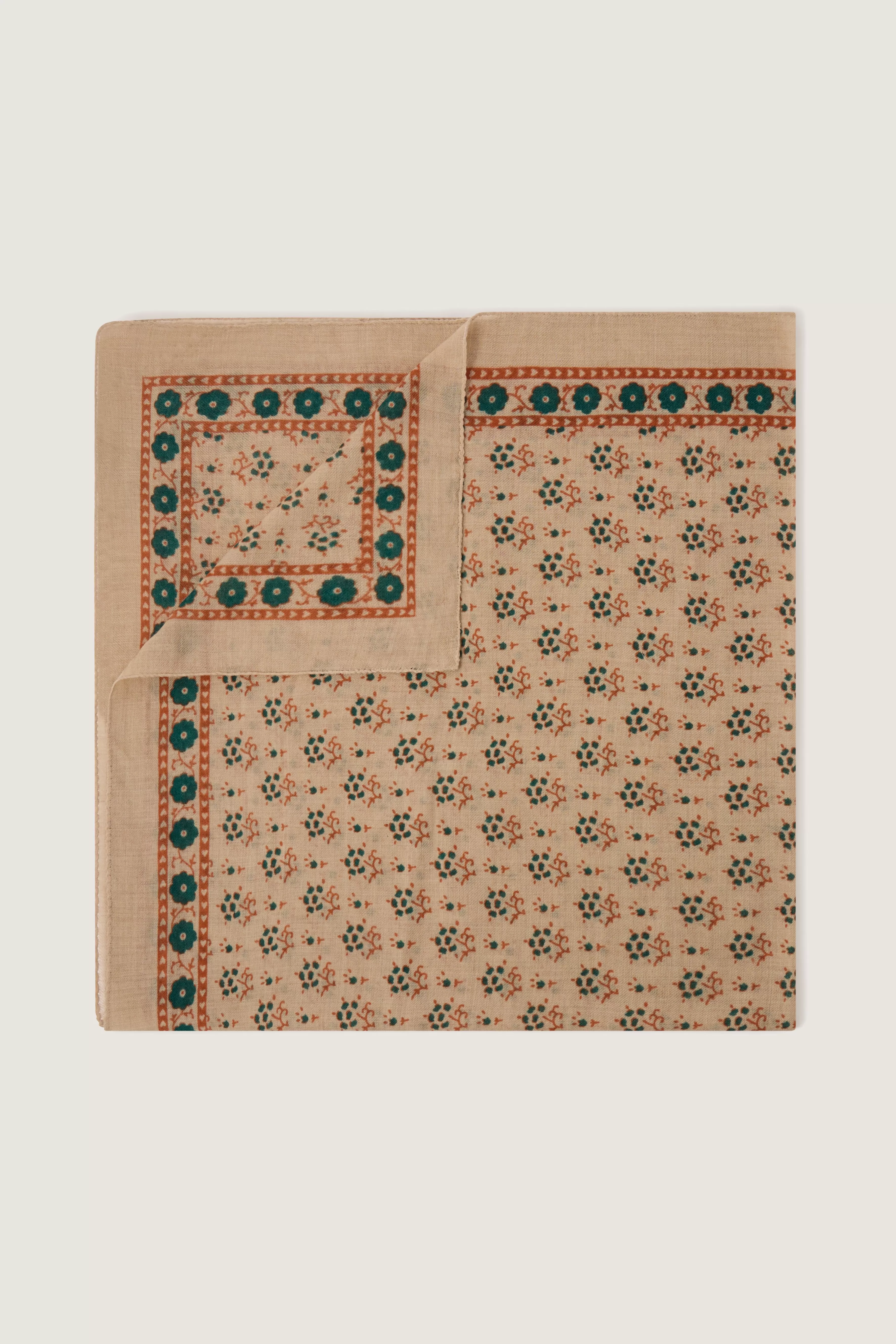Store Soeur FOULARD CLASSIQUE EN LAINE Ardoise/Corail
