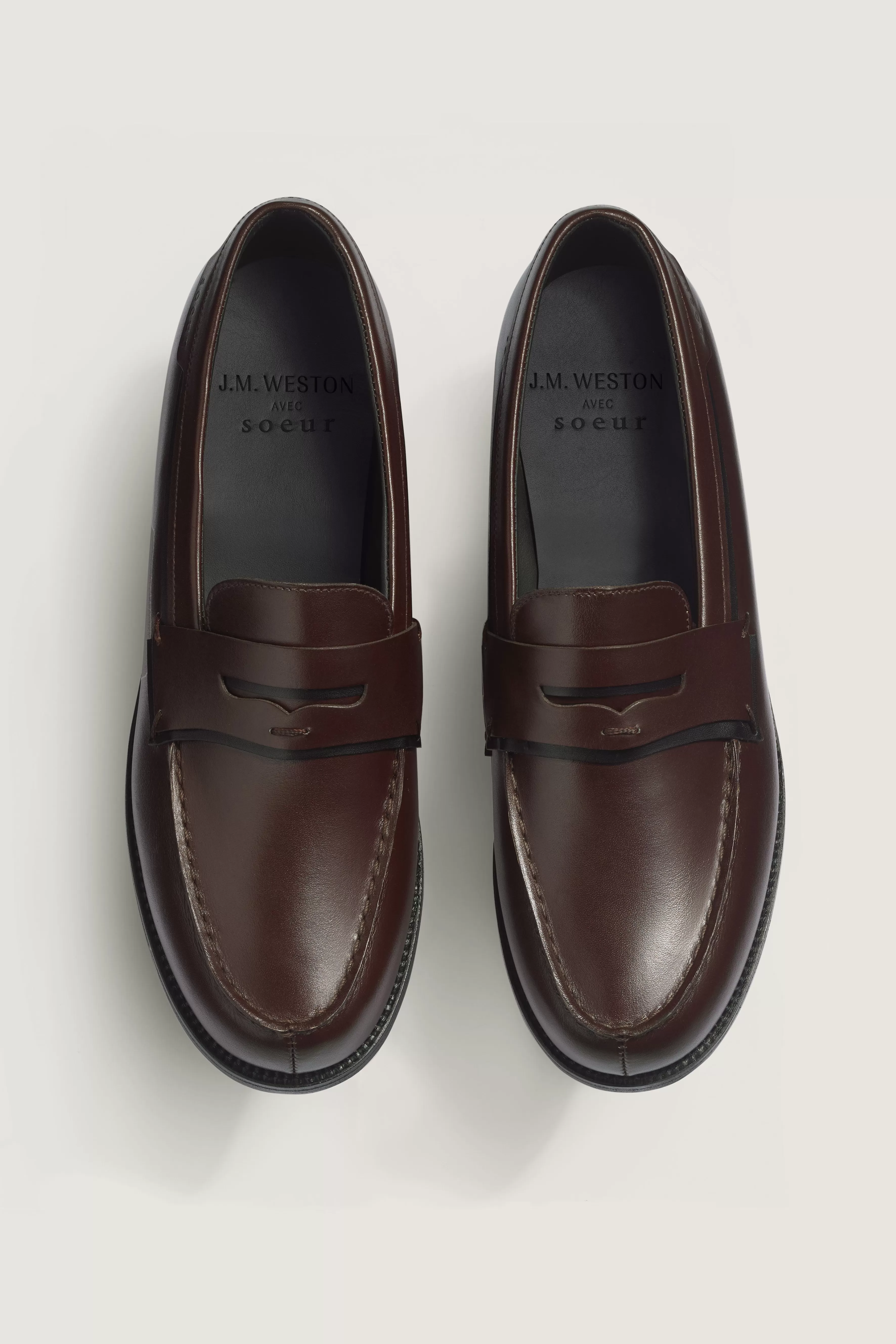 Sale Soeur MOCASSINS 180 J.M. WESTON & Mélèze / Noir