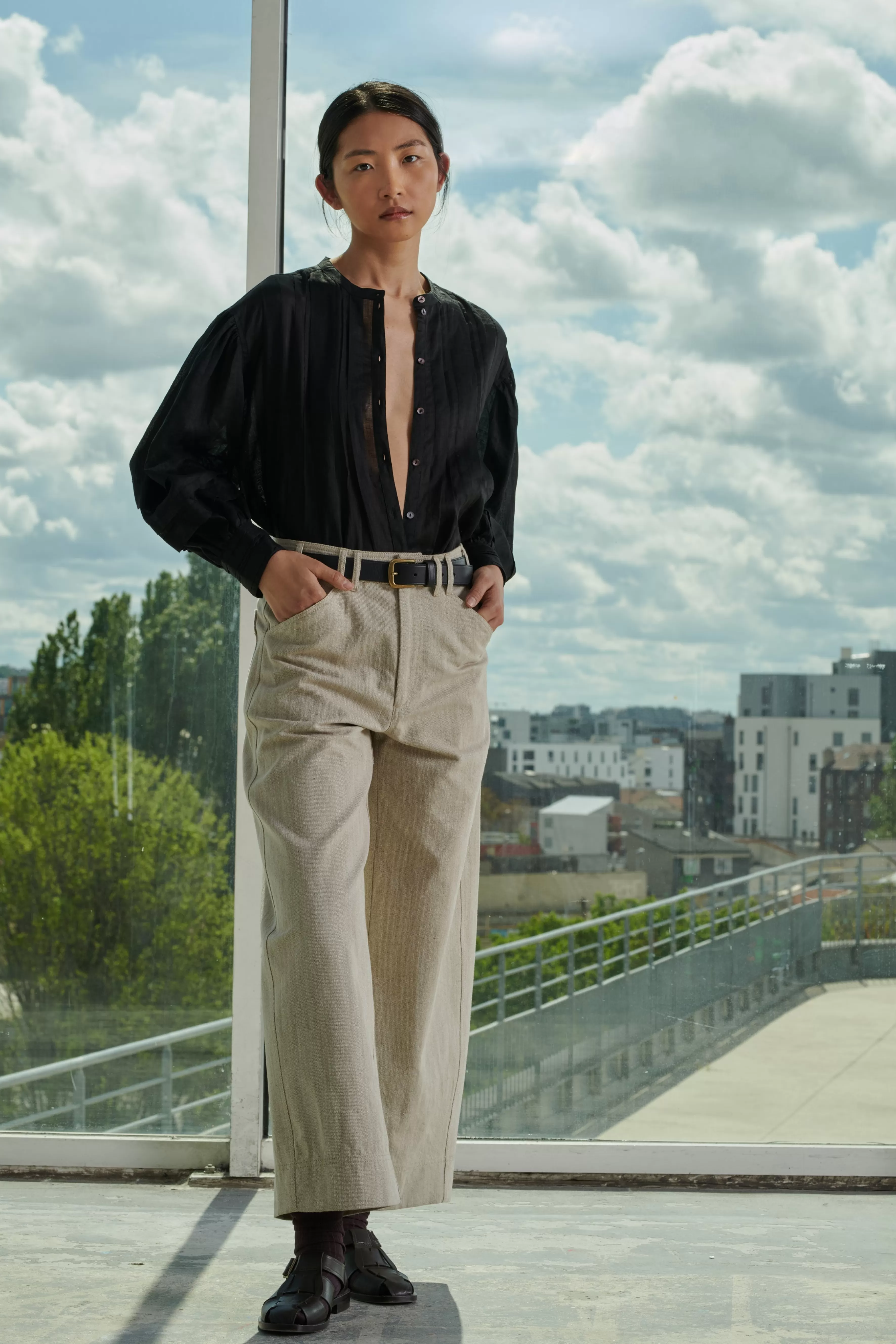 Clearance Soeur PANTALON PEPINO Beige/Ecru